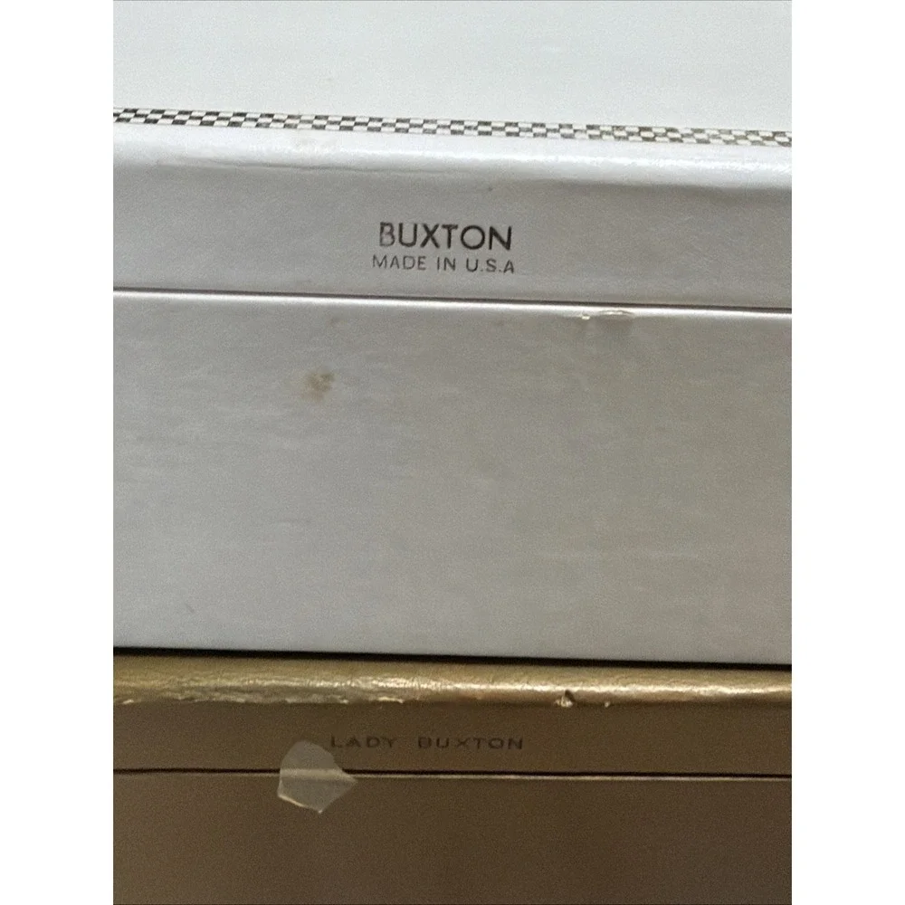Vintage MCM  Lady Buxton Jewelry Box‎ Set Of 2 White And Gold Tiered Hollywood